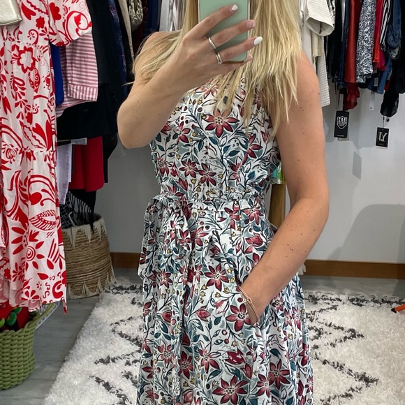 SEASALT Cornwall dress sleeveless Uk size 8 floral cotton summer fit flare Vgc - Picture 4 of 9